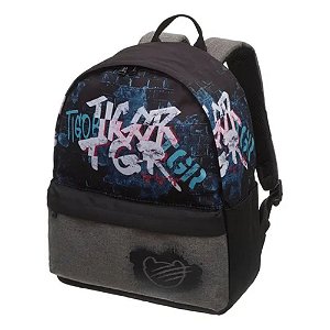 Mochila Tigor T Tigre Spray Preto Infantil M