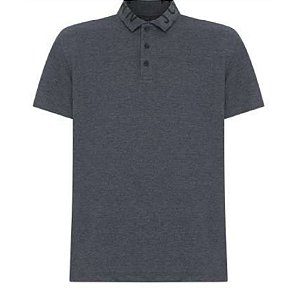 Polo John John Mescla Azul Escuro Masculina