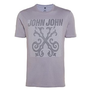 Camiseta John John Brasão Lines Masculina Cinza