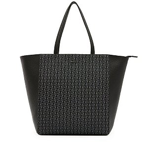 Bolsa Colcci Shopping Bag Logomania Jacquard Preto