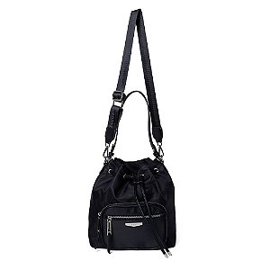 Bolsa Ellus Bucket Bag Sportive Nylon Feminina Preta