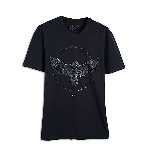 Camiseta Ellus Fine Fifty Eagle Classic Masculina Preta