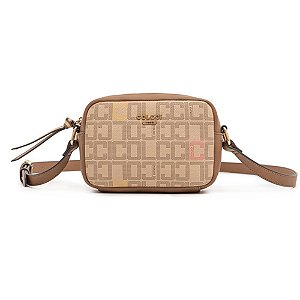 Bolsa Colcci Câmera Bag Monograma Feminina Bege