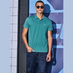 Polo Colcci Algodão Masculina Verde