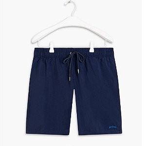 Short Richards Praia Liso Masculino Azul Marinho