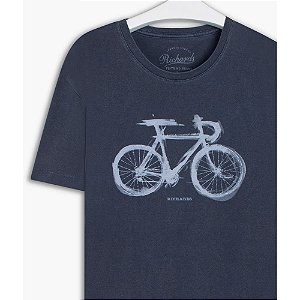 Camiseta Richards Watercolour Bike Masculina Preta
