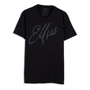 Camiseta Ellus Fine Manual Classic Masculina Preta