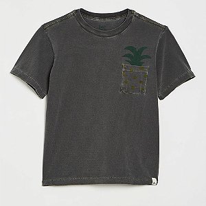 Camiseta Fábula e Bento Silk Bolso Abacaxi