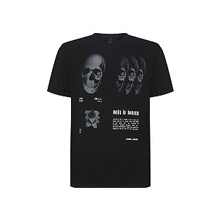 T-Shirt Masculina Rg Skull Turn Off - John John - Preto - Shop2gether