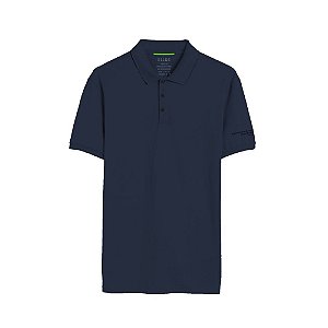 Polo Ellus Cotton Slim EDJ 1972 Essentials Masculina Azul