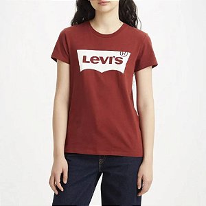 Camiseta Levi's The Perfect Tee Feminina Bordô