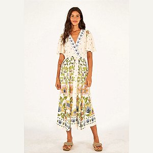 Vestido Farm Midi Estampado Brisa de Verão