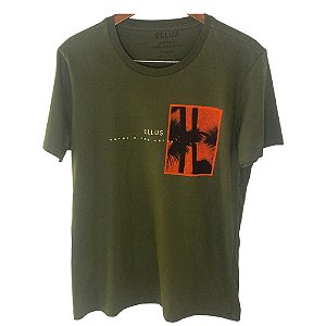 Camiseta Ellus Cotton Fine Tropical Classic Verde