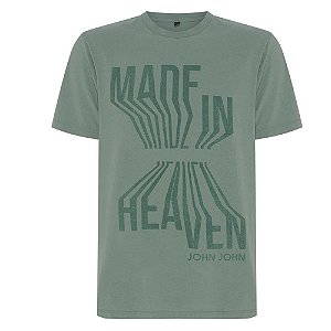 Camiseta John John Haven Scale Masculina Verde Médio
