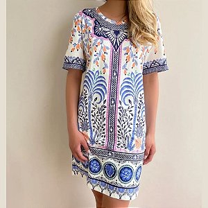 Vestido Farm T-Shirt Estampado Renata