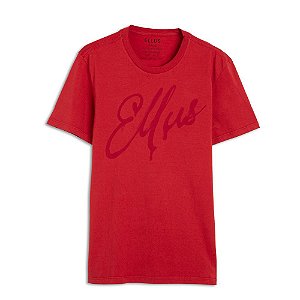 Camiseta Ellus Cotton Fine Manual Classic Masculina Vermelha