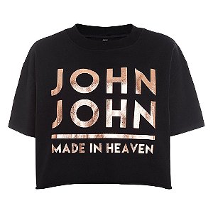 Camiseta John John Line Feminina Preta