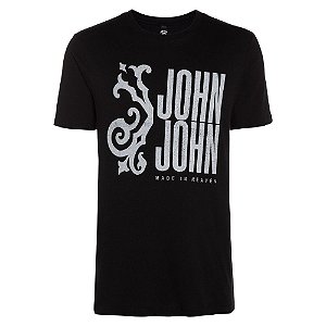 Camiseta John John Brasão Masculina Preta