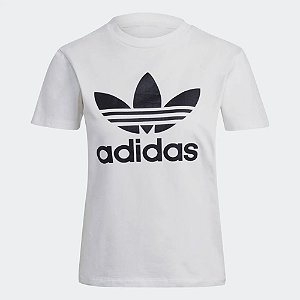 Camiseta Adidas Trefoil Feminina Branca