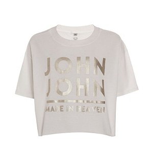 Camiseta John John JJ Line Feminina Marrom - Dom Store Multimarcas