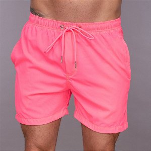 Short Red Feather Swim Pink Vibrante Masculino