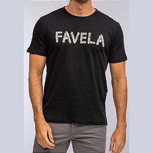 Camiseta Red Feather ARF 41 Favela Masculina Preta