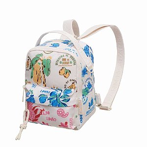 Mini Mochila Farm Borogodó Estampada Suco de Fruta