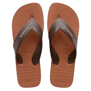 Chinelo Havaianas Hybrid City Masculina Preta Marrom