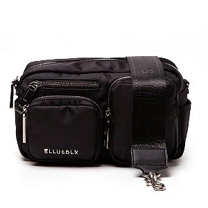Bolsa Ellus Crossbody Bag Nylon Pocket Unissex Preta