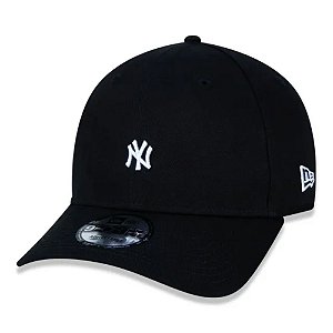 Boné New Era 940 New York Yankees Mini Logo Aba Curva Preto