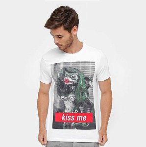Camiseta Ellus 2nd Floor Gremlins Kiss Me Masculina