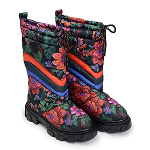 Bota Farm Puffer Cano Longo Florescer Feminina