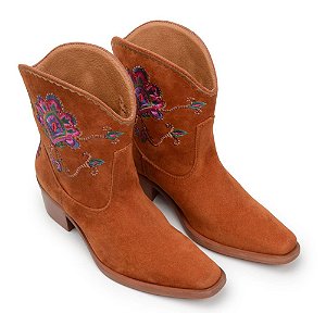 Bota Farm Western Boho Feminina Rust