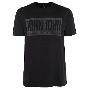 Camiseta John John Luxe Masculina Preta