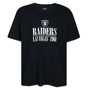 Camiseta Plus Size Regular NFL Las Vegas Raiders Masculina
