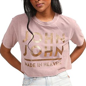 Camiseta John John JJ Line Feminina Marrom - Dom Store Multimarcas
