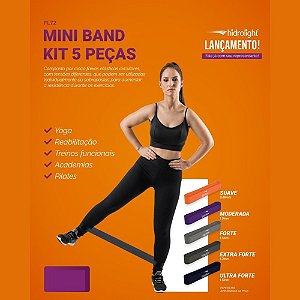 Kit 5 peças Mini Band Hidrolight Unissex