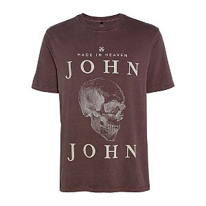 Camiseta John John Draw Masculina Bordô