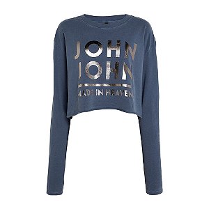 Camiseta John John JJ Line Manga Longa Feminina Verde