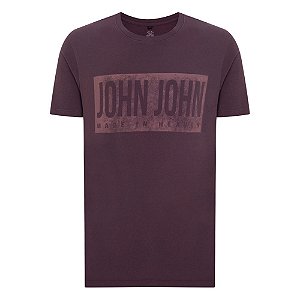 Camiseta John John Luxe Masculina Bordô