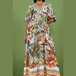 Vestido  Farm Cropped Tropical do Brasil