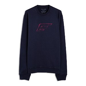 Blusa Ellus Moletom Maxi Easa Masculina Azul