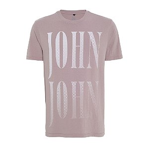 Camiseta John John Dots Masculina Rosa