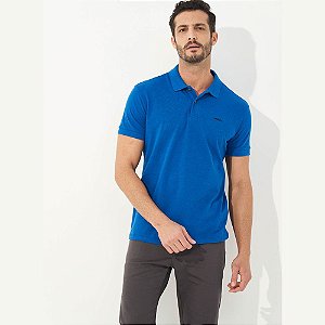 Polo Colcci Slim Bordado Azul Mint Masculina