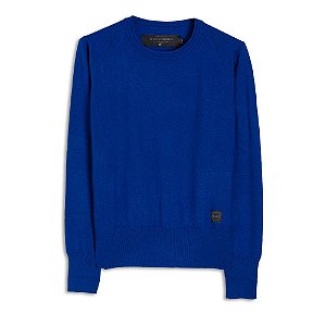 Tricot Ellus Basic Sweater Feminino Azul