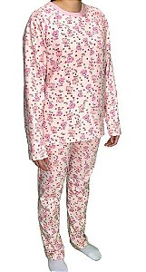 Pijama Feminino Estampado Flanelado Moletinho Quente