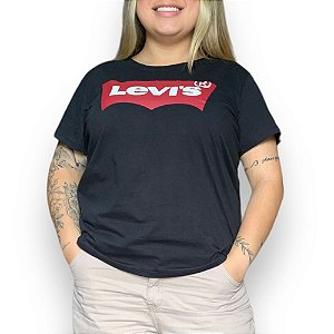 Camiseta Levi's The Perfect Tee Plus Size Feminina Preta