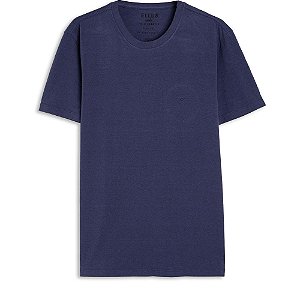 Camiseta Ellus Fine Cotton Melange Classic Masculina Azul