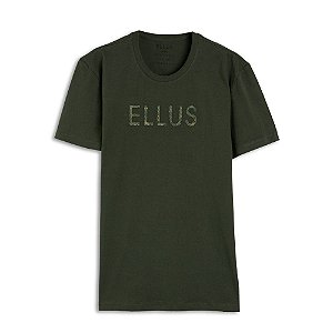 Camiseta Ellus Fine Dots Foils Classic Masculina Verde