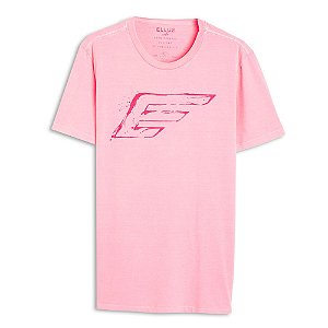 Camiseta Ellus Fine Maxi Easa Neon Masculina Rosa